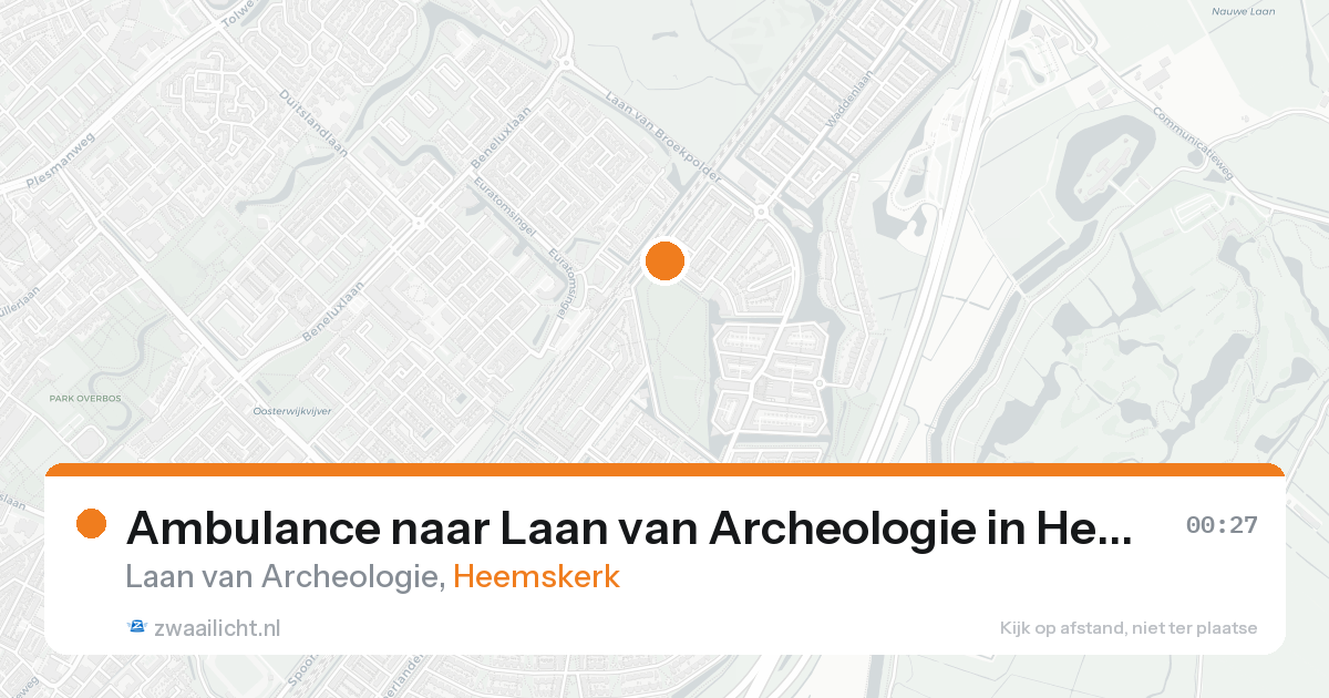 Ambulance naar Laan van Archeologie in Heemskerk — 30 mei 2026