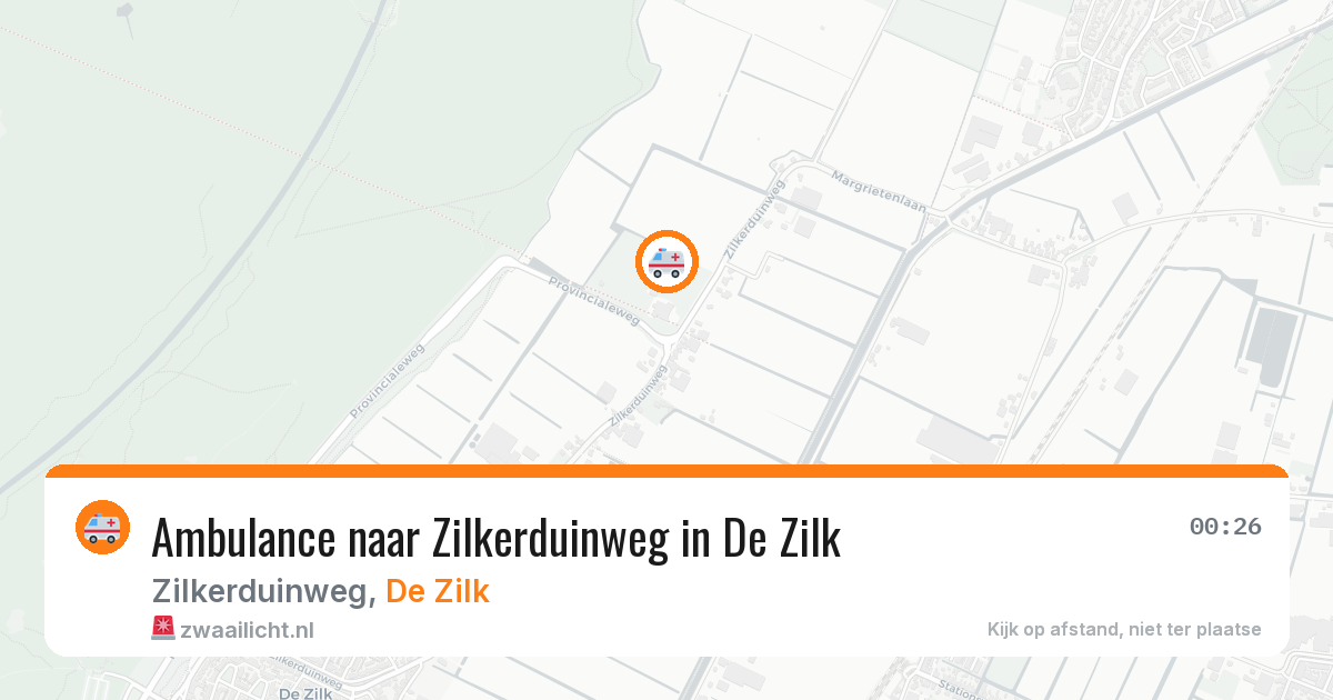 Ambulance naar Zilkerduinweg in De Zilk — 26 mei 2026