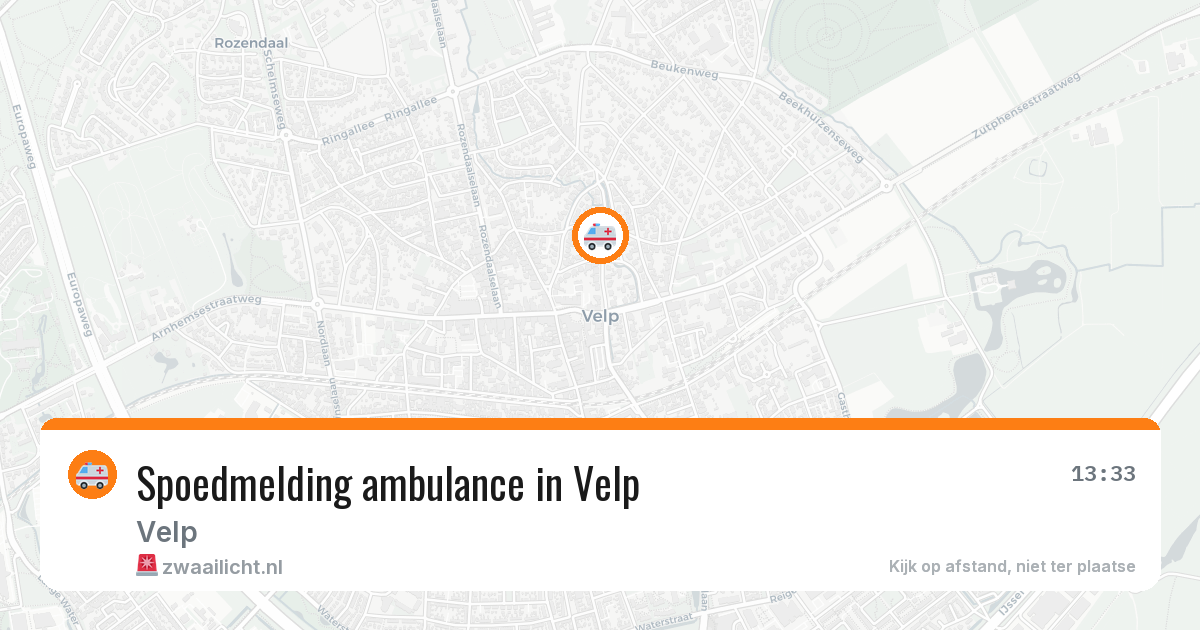 Spoedmelding ambulance in Velp — 1 jun 2026