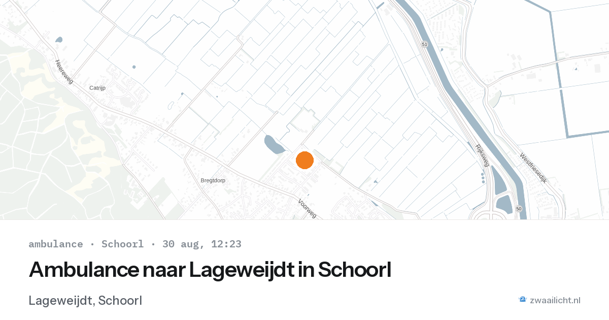 Ambulance naar Lageweijdt in Schoorl — 30 aug 2026