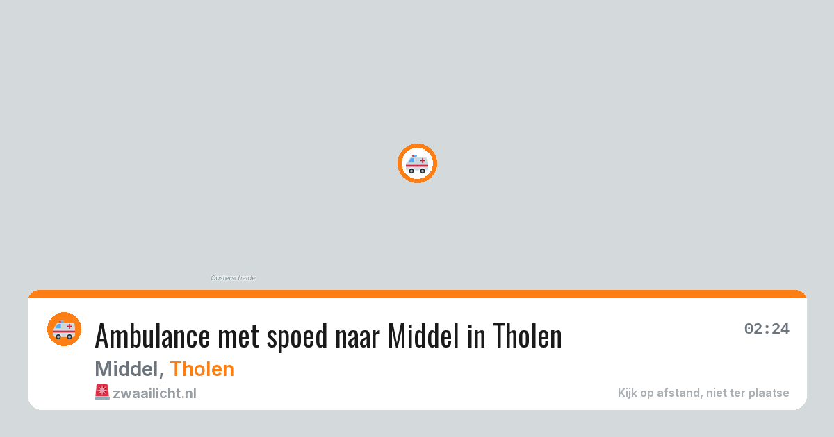 Ambulance met spoed naar Middel in Tholen — 24 jun 2026