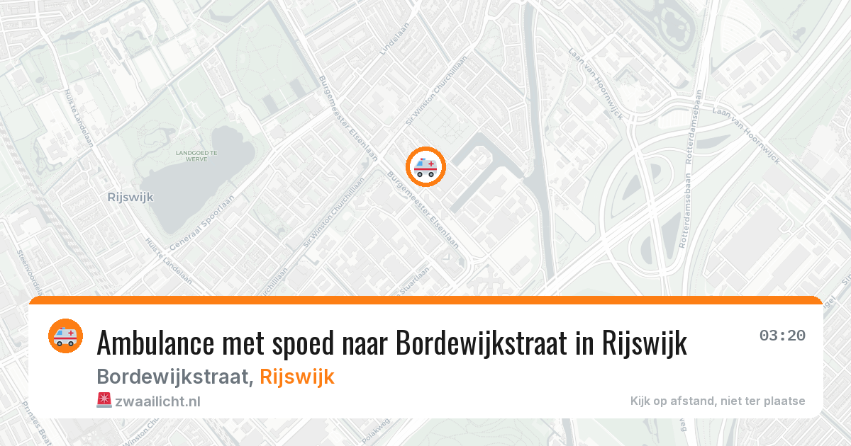 Ambulance met spoed naar Bordewijkstraat in Rijswijk — 11 mei 2026