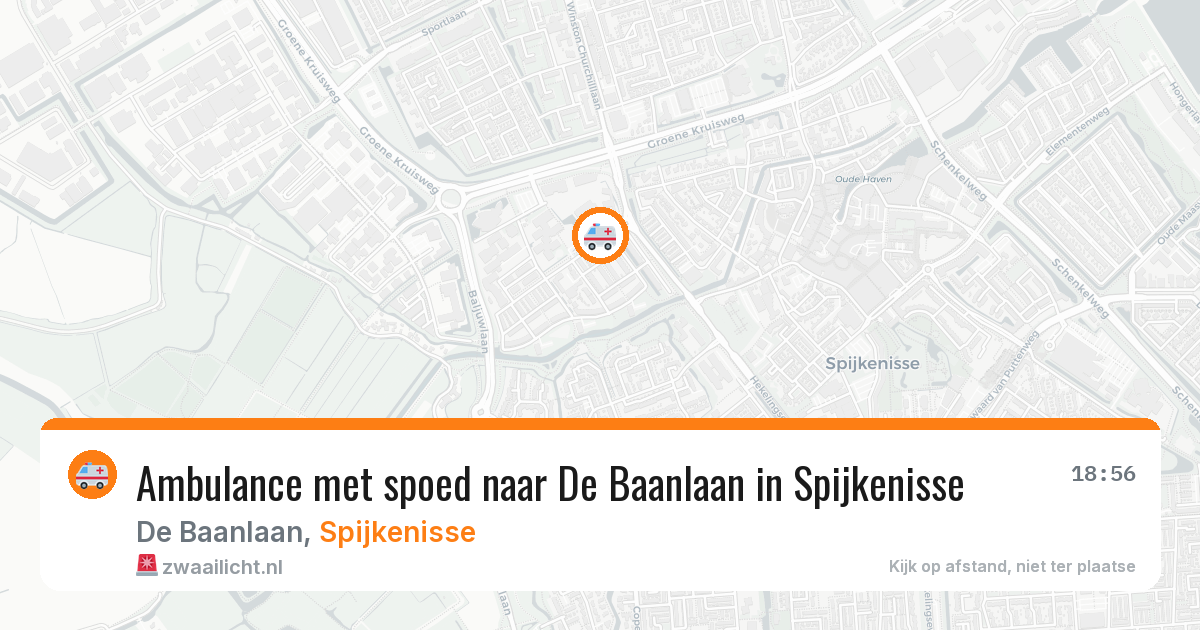 Ambulance met spoed naar De Baanlaan in Spijkenisse — 4 jul 2026