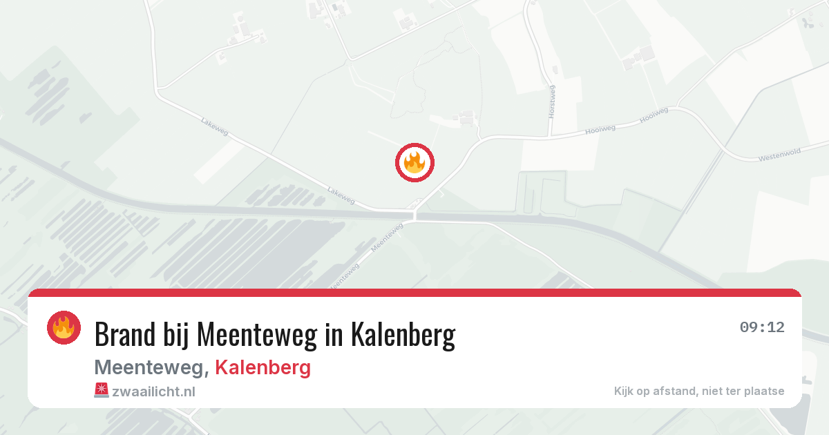 Brand bij Meenteweg in Kalenberg — 20 jun 2026