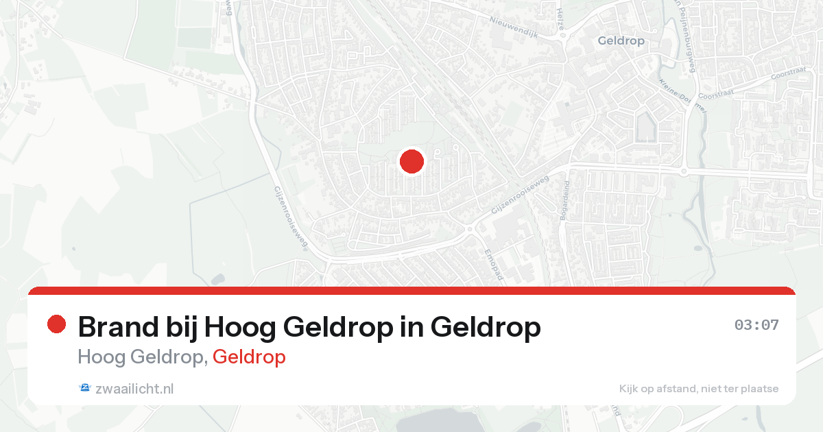 Brand bij Hoog Geldrop in Geldrop — 17 aug 2026
