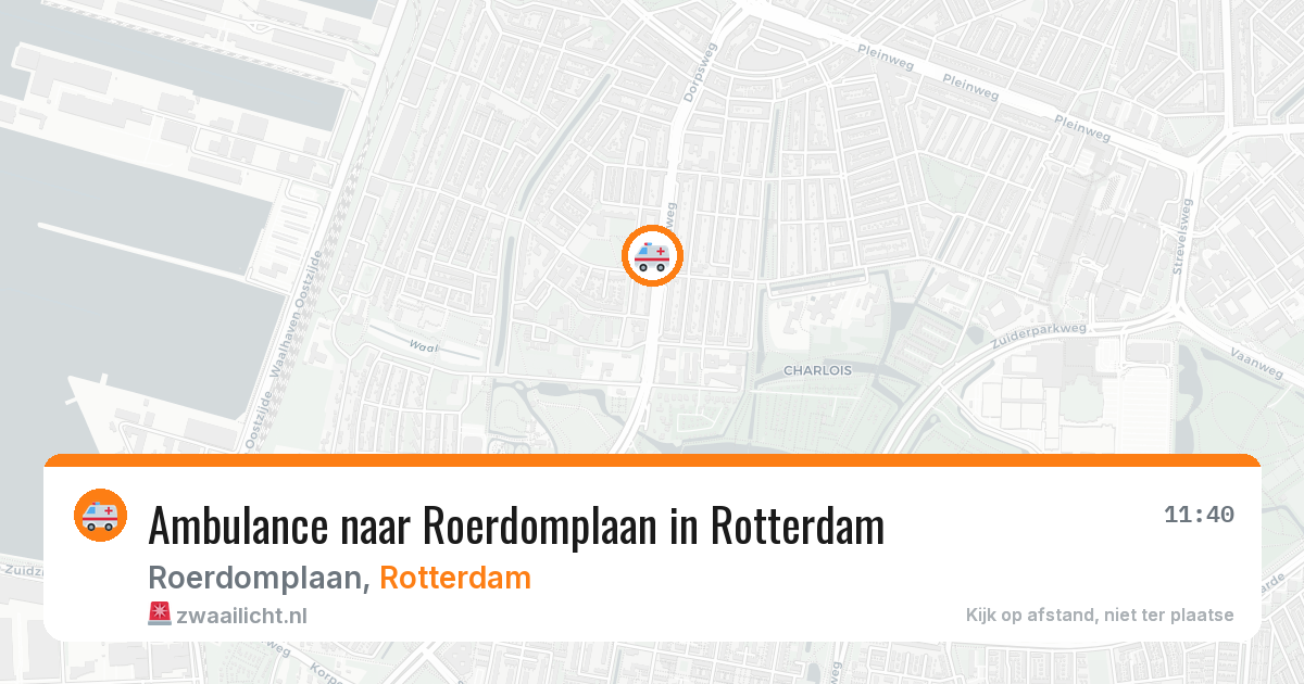Ambulance naar Roerdomplaan in Rotterdam — 17 jun 2026