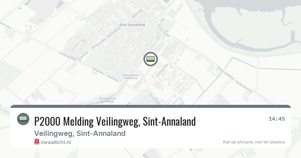 P2000 Melding Veilingweg, Sint-Annaland — 5 mei 2026