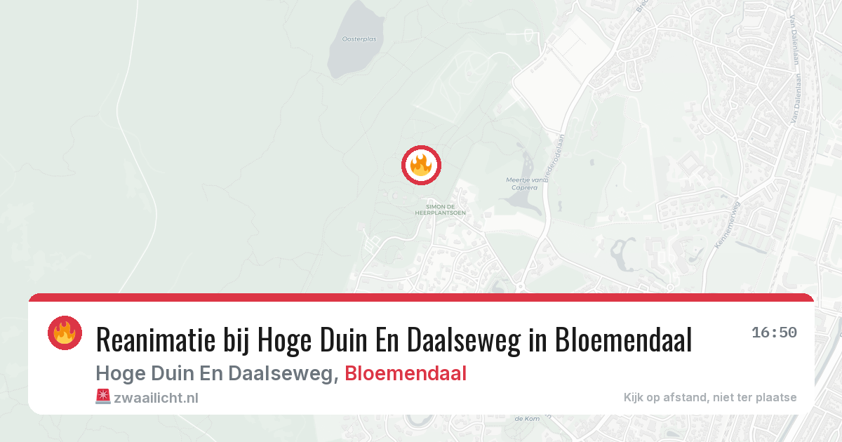 Reanimatie bij Hoge Duin En Daalseweg in Bloemendaal — 26 jul 2026