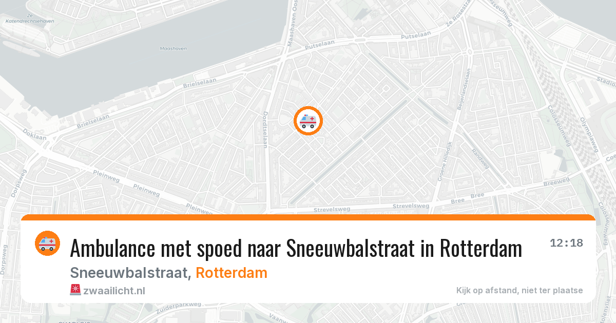 Ambulance met spoed naar Sneeuwbalstraat in Rotterdam — 13 jun 2026