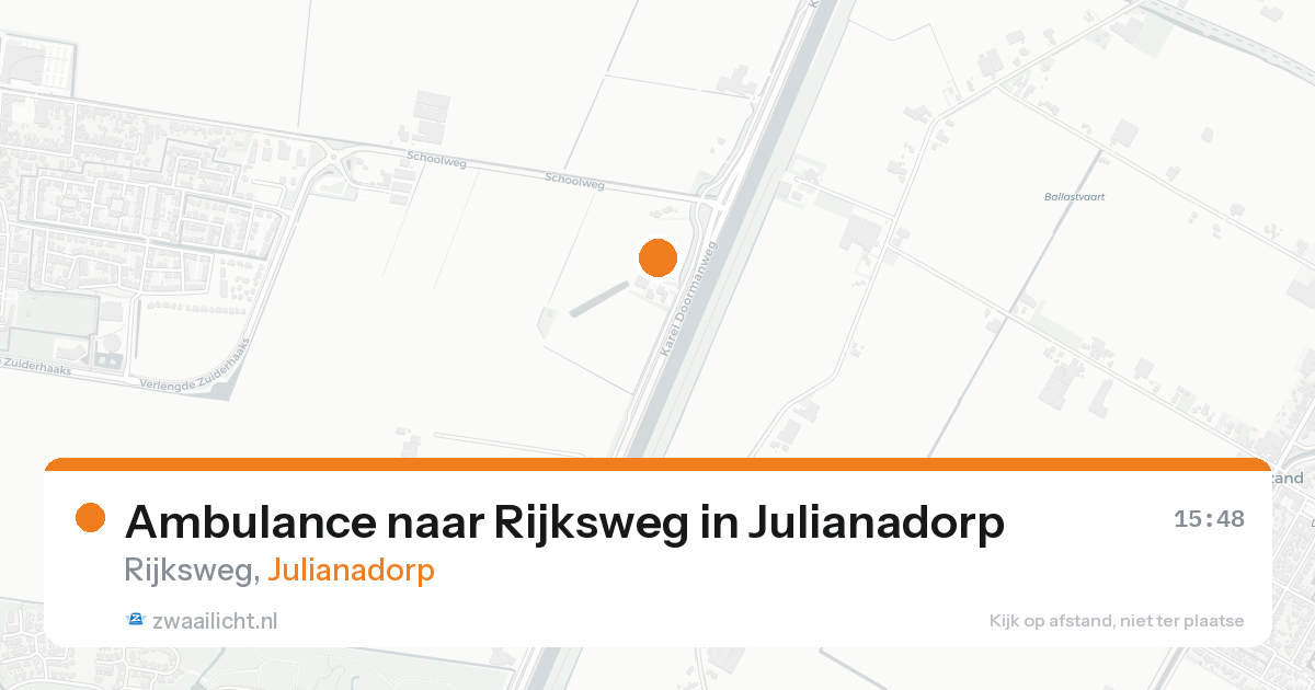 Ambulance naar Rijksweg in Julianadorp — 24 aug 2026