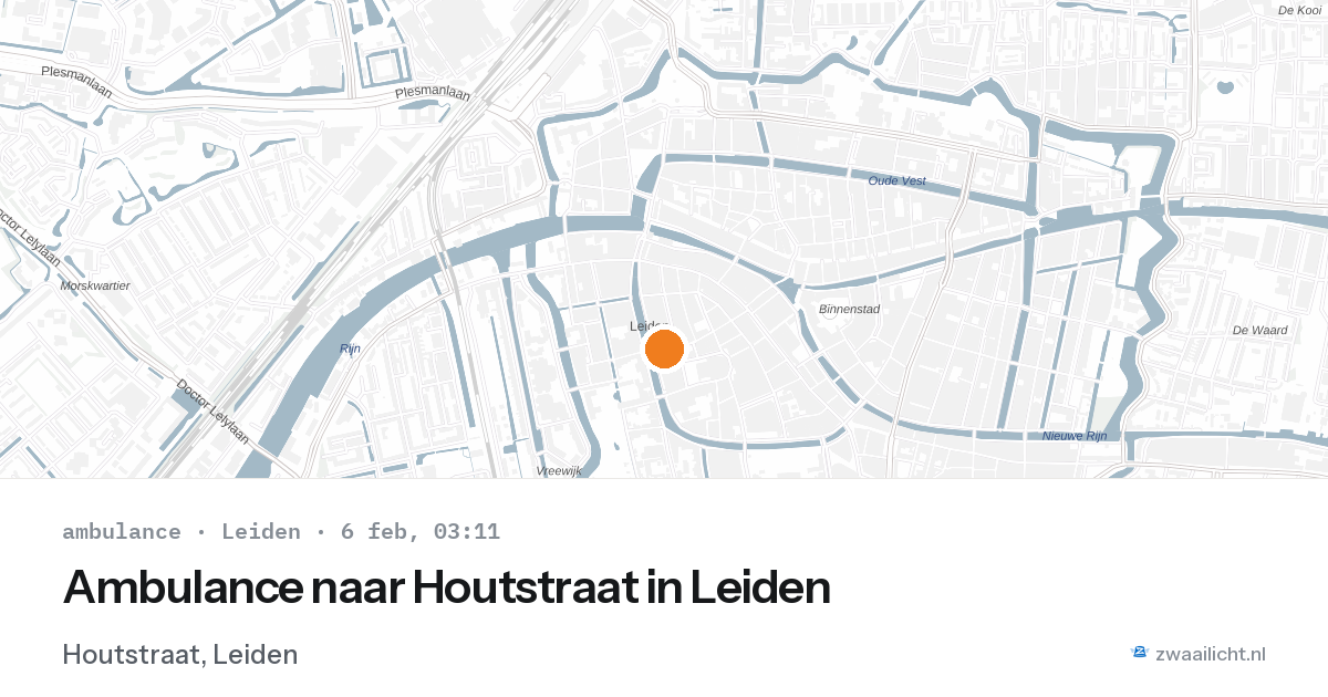 Ambulance naar Houtstraat in Leiden — 6 feb 2026