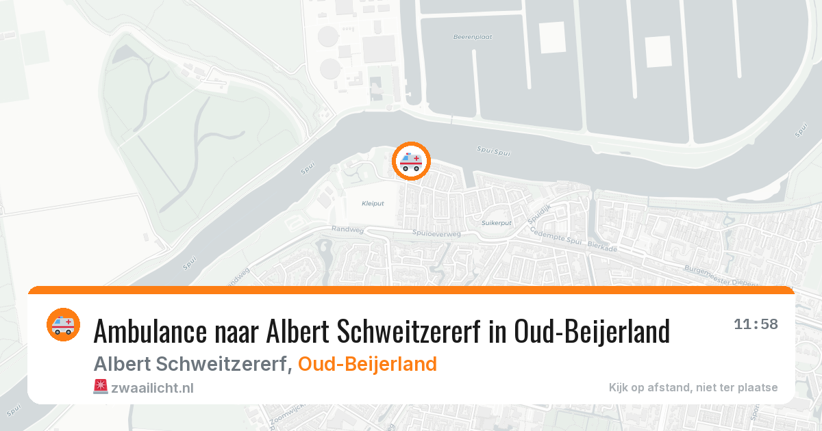 Ambulance naar Albert Schweitzererf in Oud-Beijerland — 10 apr 2026