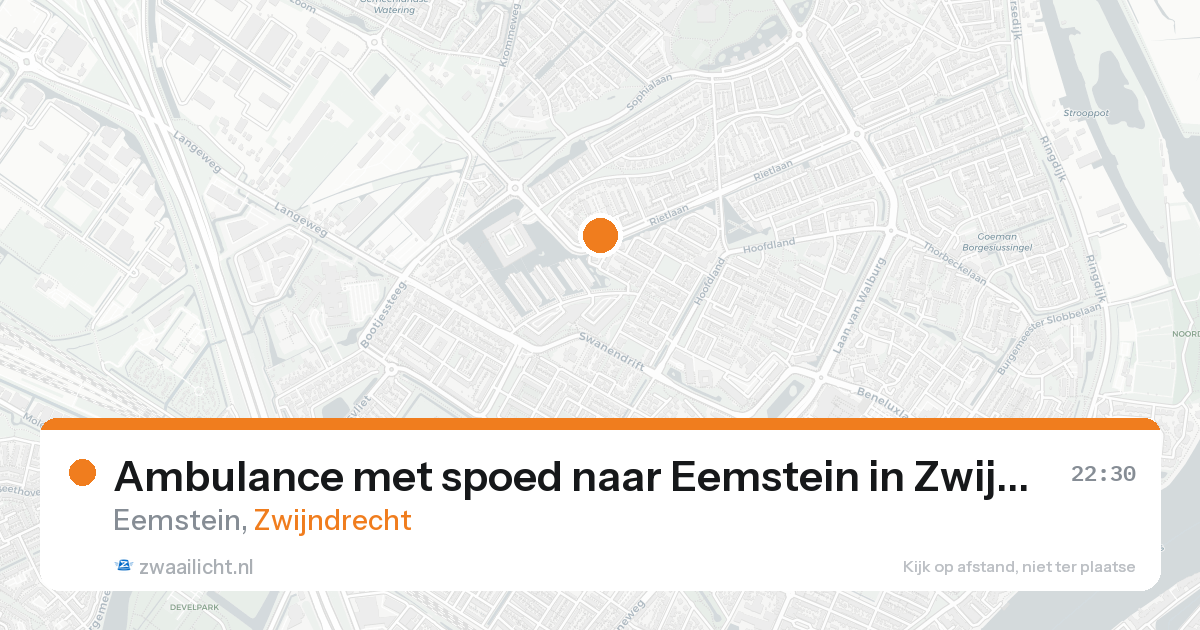 Ambulance met spoed naar Eemstein in Zwijndrecht — 16 aug 2026