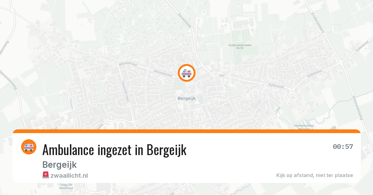 Ambulance ingezet in Bergeijk — 4 jul 2026