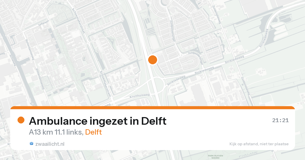 Ambulance ingezet in Delft — 19 aug 2026