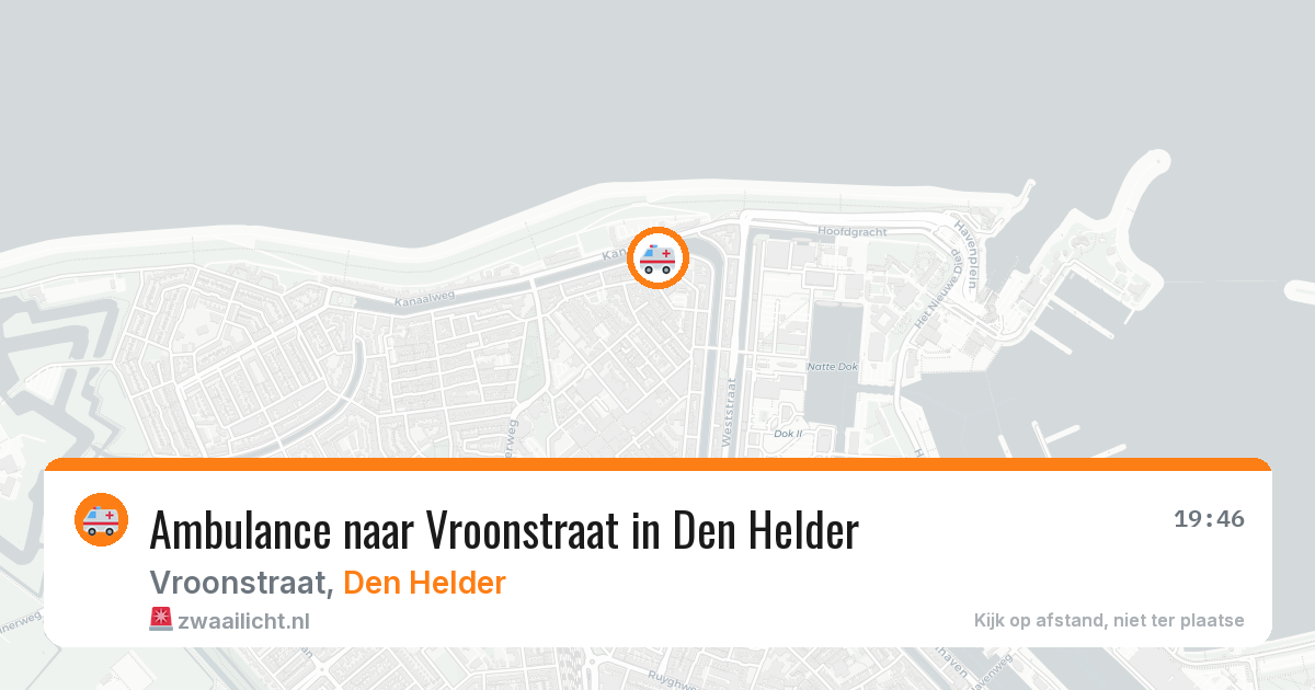 Ambulance naar Vroonstraat in Den Helder — 19 mei 2026