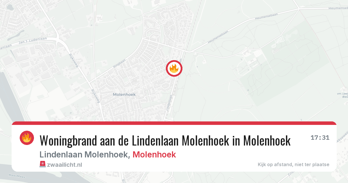 Woningbrand aan de Lindenlaan Molenhoek in Molenhoek — 31 jan 2026
