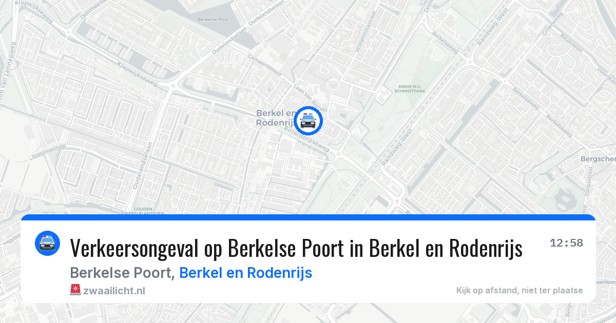 Verkeersongeval op Berkelse Poort in Berkel en Rodenrijs — 19 mei 2026