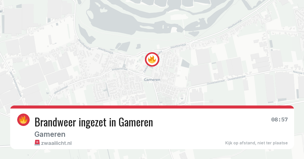 Brandweer ingezet in Gameren — 1 feb 2026 | 🚨 Zwaailicht.nl