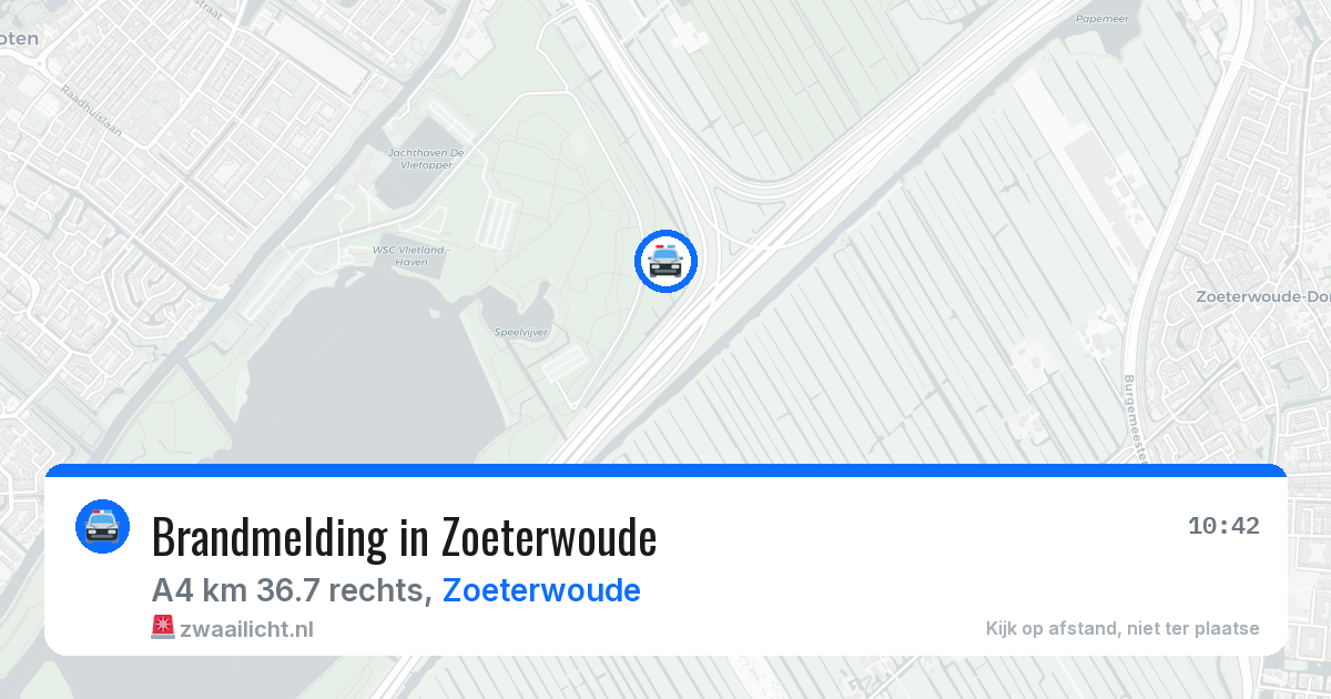 Brandmelding in Zoeterwoude — 11 aug 2026