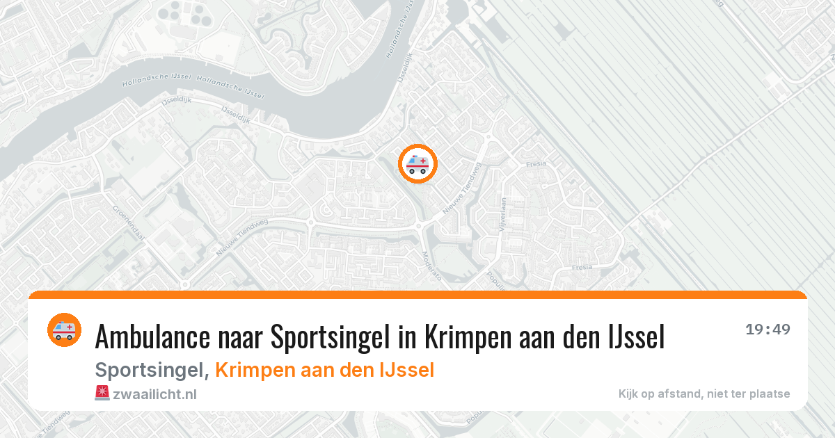 Ambulance naar Sportsingel in Krimpen aan den IJssel — 3 jul 2026