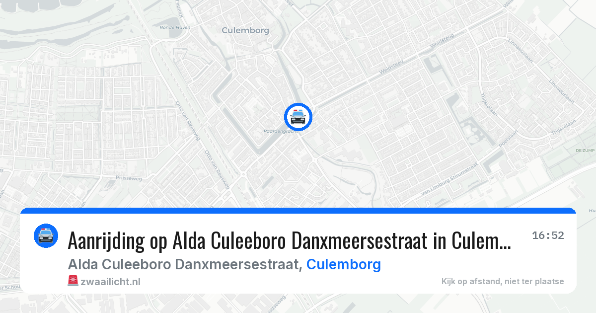 Aanrijding op Alda Culeeboro Danxmeersestraat in Culemborg — 22 jun 2026