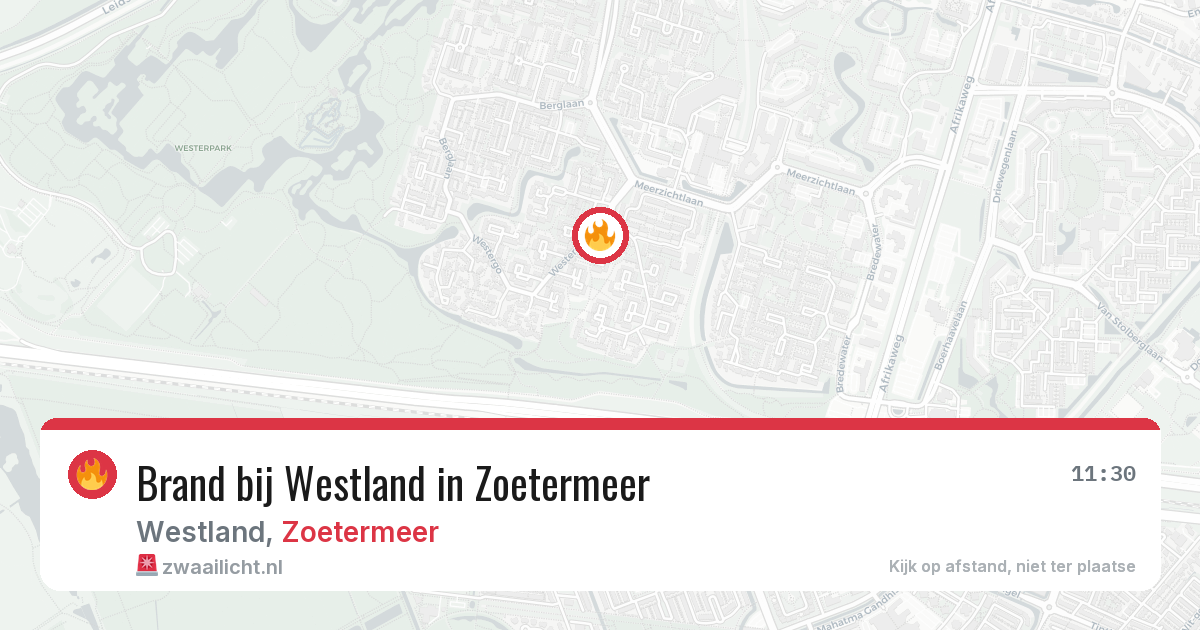 Brand bij Westland in Zoetermeer — 12 mrt 2026