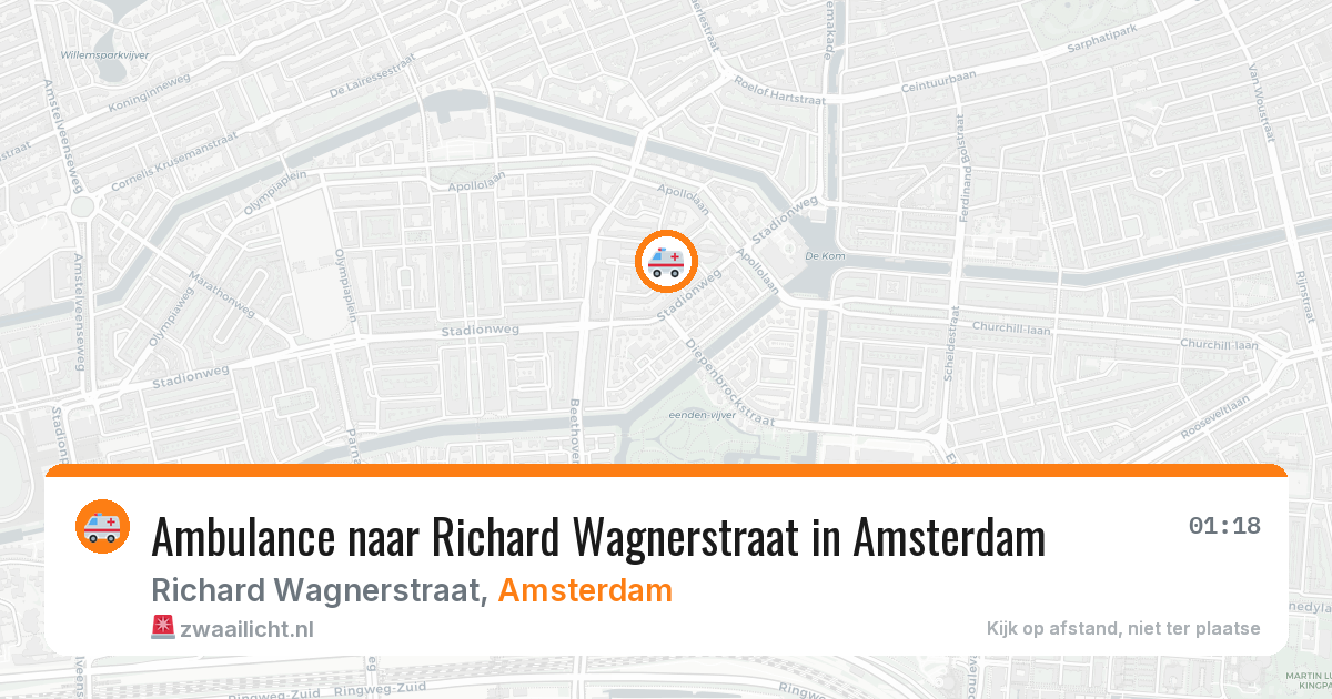 Ambulance naar Richard Wagnerstraat in Amsterdam — 25 mei 2026