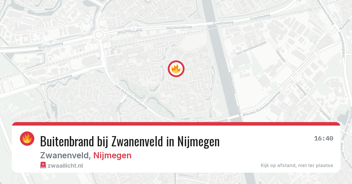 Buitenbrand bij Zwanenveld in Nijmegen — 6 aug 2026