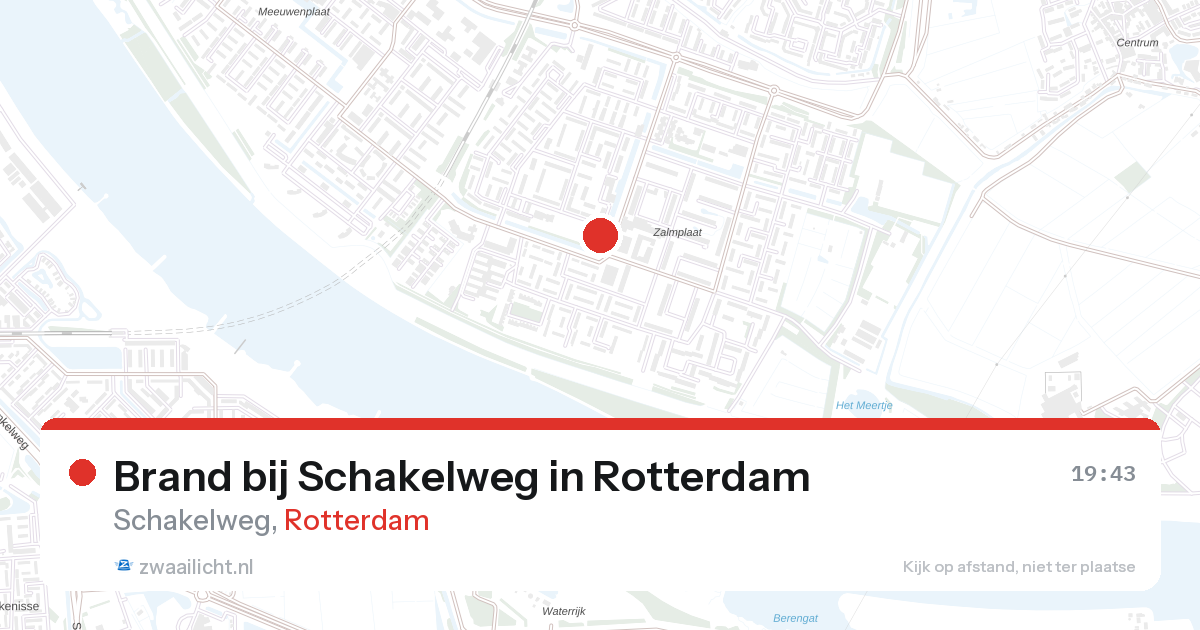 Brand bij Schakelweg in Rotterdam — 27 aug 2026