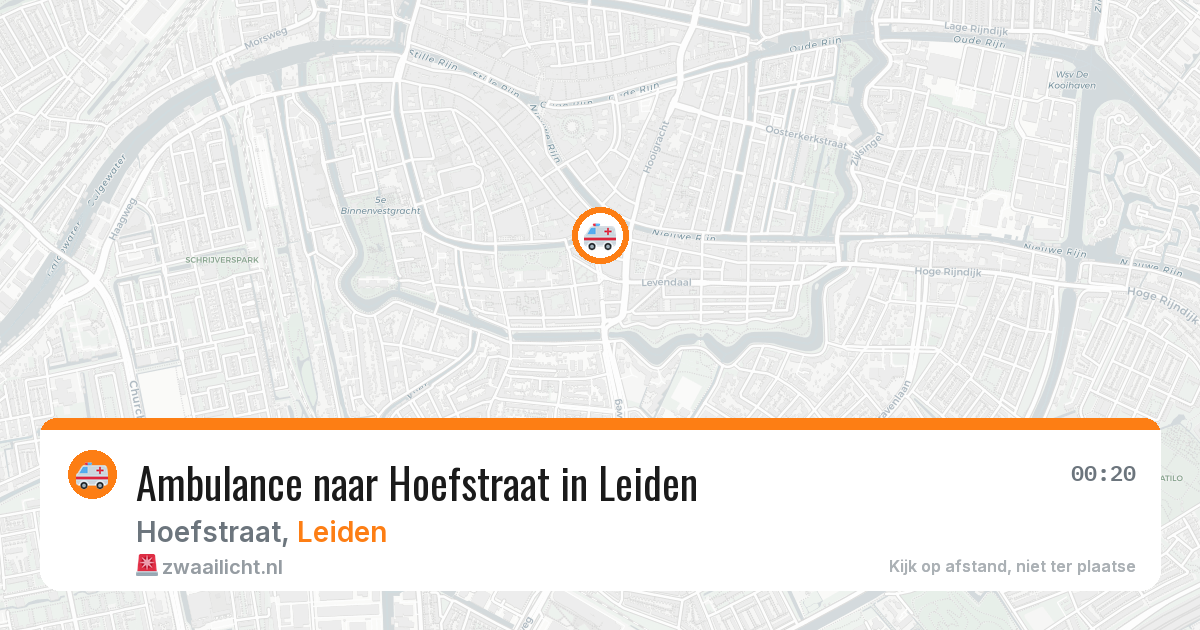 Ambulance naar Hoefstraat in Leiden — 11 apr 2026