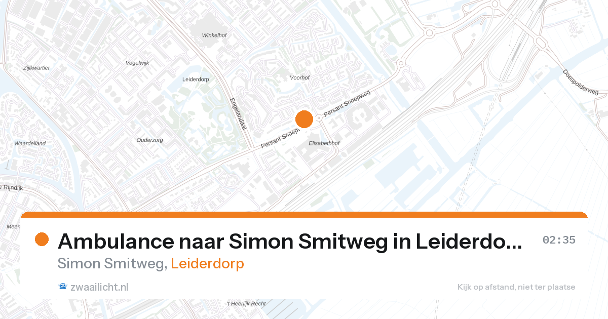 Ambulance naar Simon Smitweg in Leiderdorp — 27 aug 2026