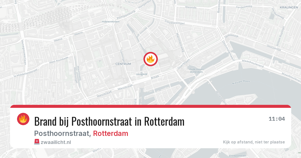 Brand bij Posthoornstraat in Rotterdam — 3 mrt 2026