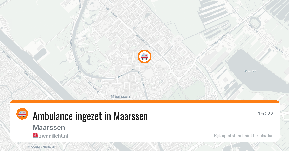 Ambulance ingezet in Maarssen — 10 aug 2026