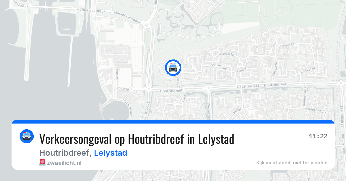 Verkeersongeval op Houtribdreef in Lelystad — 9 mei 2026
