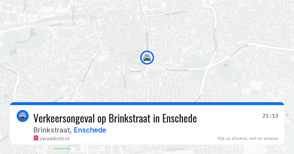 Verkeersongeval op Brinkstraat in Enschede — 3 mrt 2026