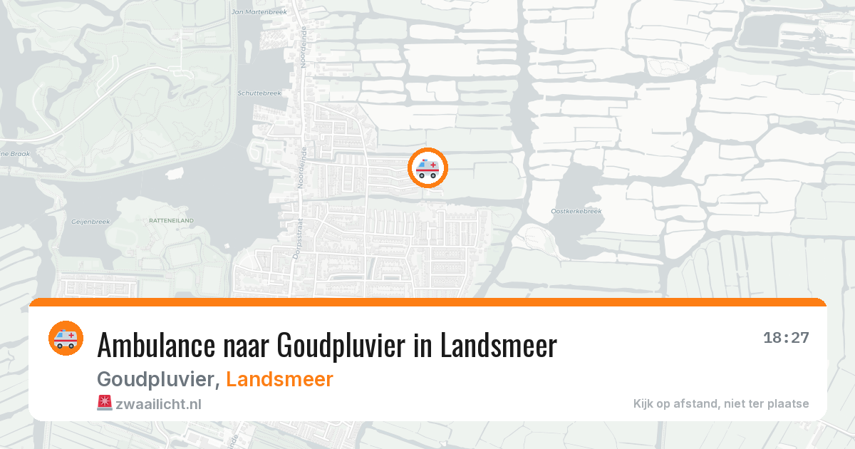 Ambulance naar Goudpluvier in Landsmeer — 8 feb 2026