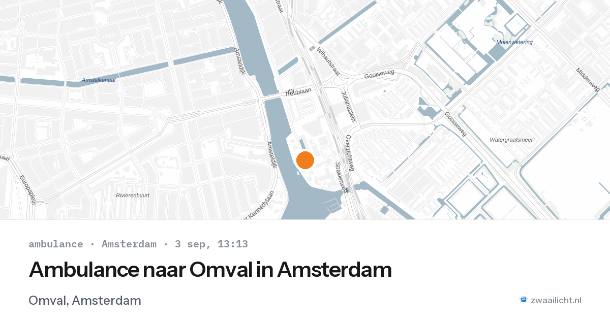 Ambulance naar Omval in Amsterdam — 3 sep 2026