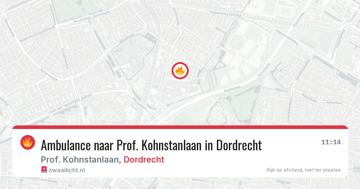 Ambulance naar Prof. Kohnstanlaan in Dordrecht — 17 jun 2026