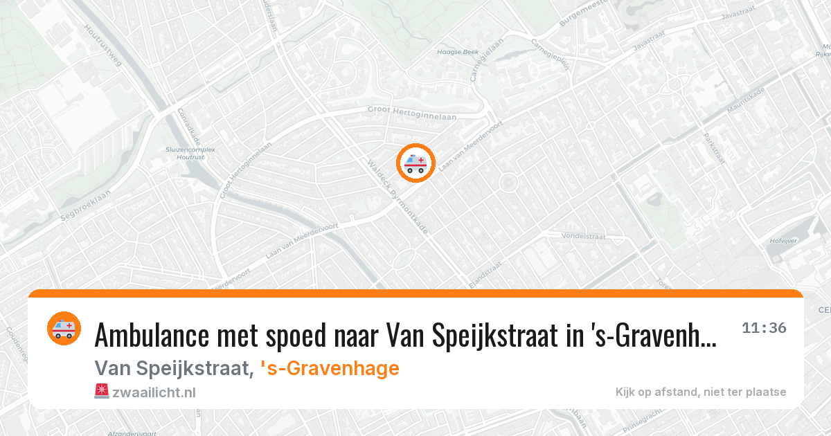Ambulance met spoed naar Van Speijkstraat in 's-Gravenhage — 8 mei 2026