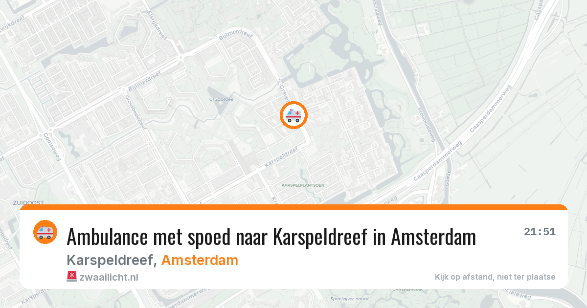 Ambulance met spoed naar Karspeldreef in Amsterdam — 7 aug 2026