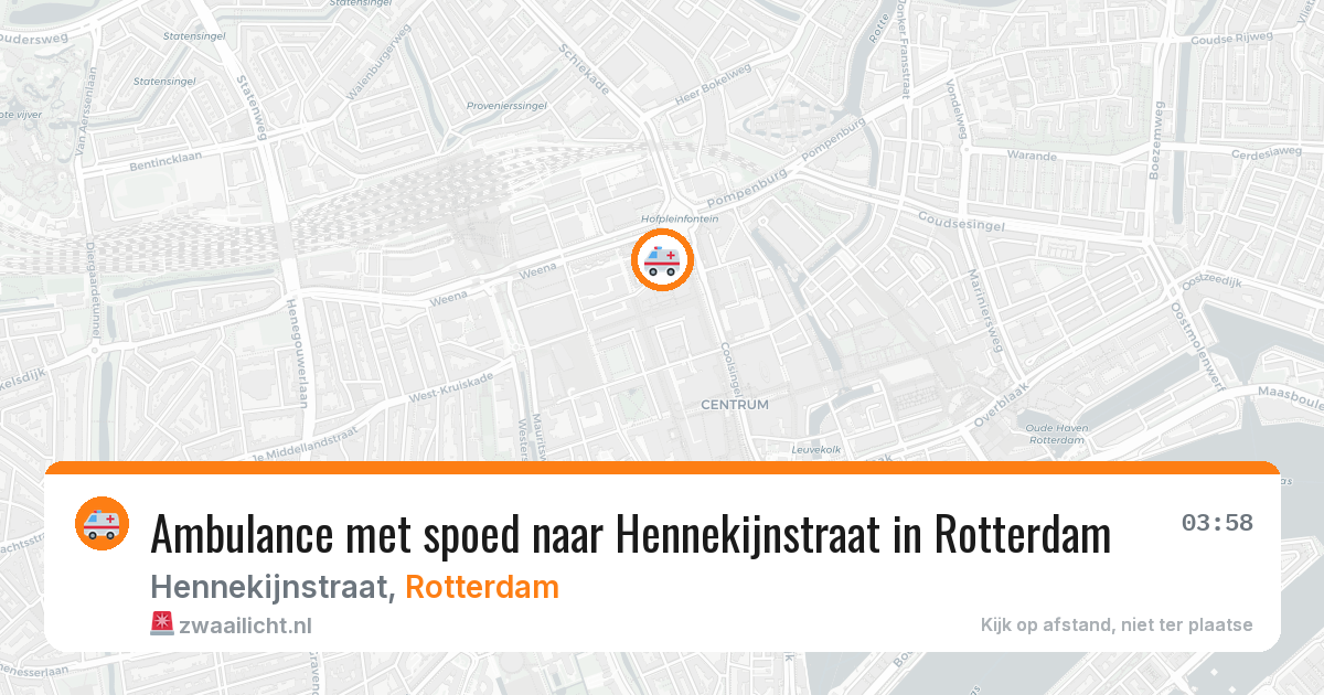 Ambulance met spoed naar Hennekijnstraat in Rotterdam — 28 apr 2026