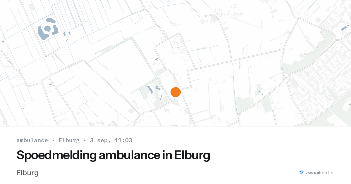 Spoedmelding ambulance in Elburg — 3 sep 2026