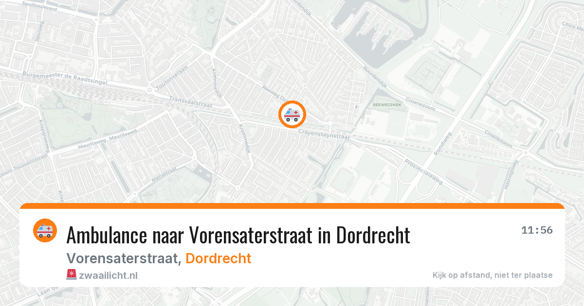 Ambulance naar Vorensaterstraat in Dordrecht — 12 mei 2026