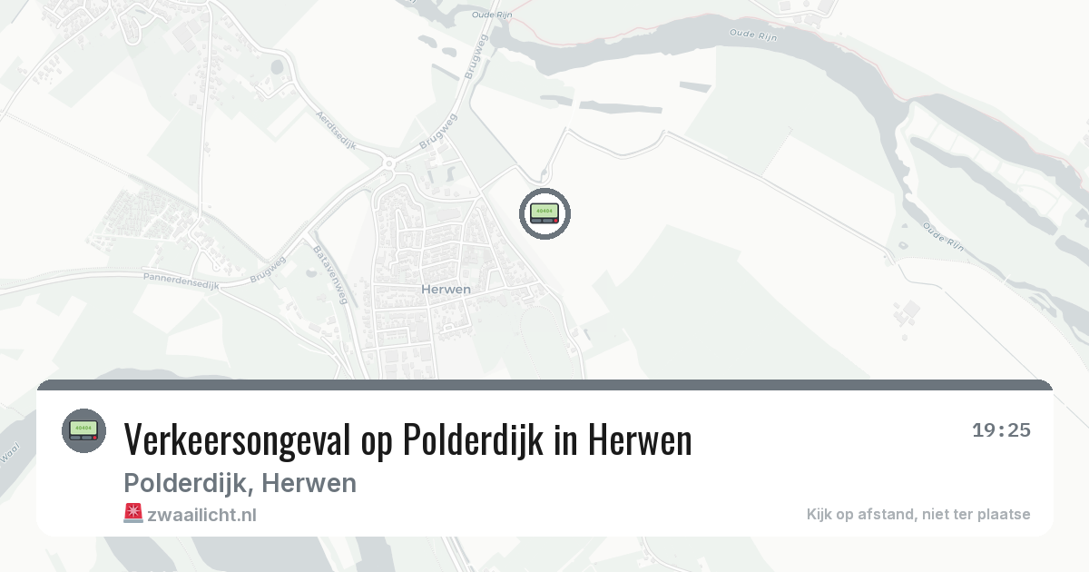 Verkeersongeval op Polderdijk in Herwen — 23 mei 2026