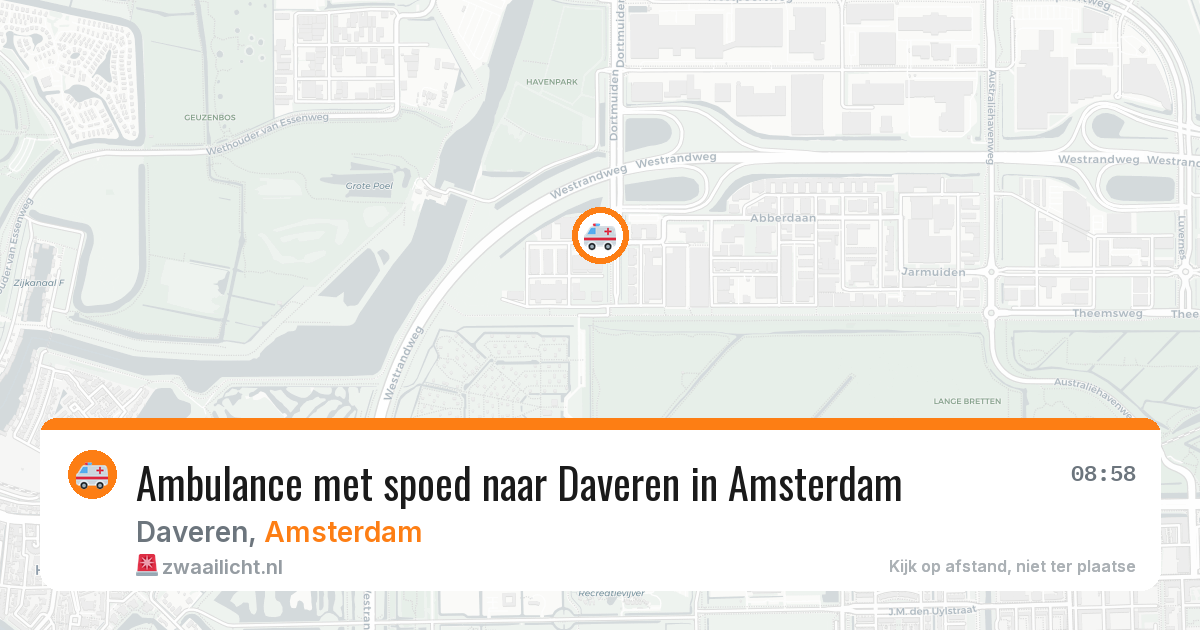 Ambulance met spoed naar Daveren in Amsterdam — 18 jul 2026