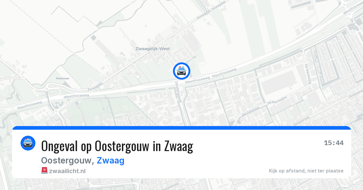 Ongeval op Oostergouw in Zwaag — 28 mei 2026