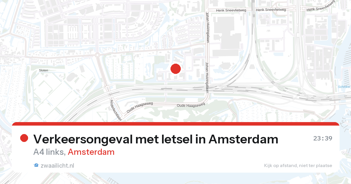 Verkeersongeval met letsel in Amsterdam — 26 aug 2026