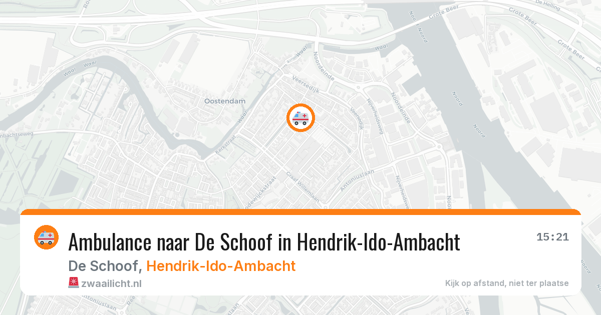 Ambulance naar De Schoof in Hendrik-Ido-Ambacht — 8 jul 2026