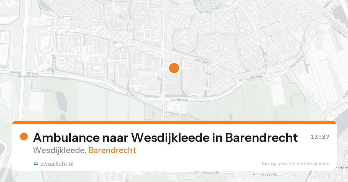 Ambulance naar Wesdijkleede in Barendrecht — 5 jun 2026